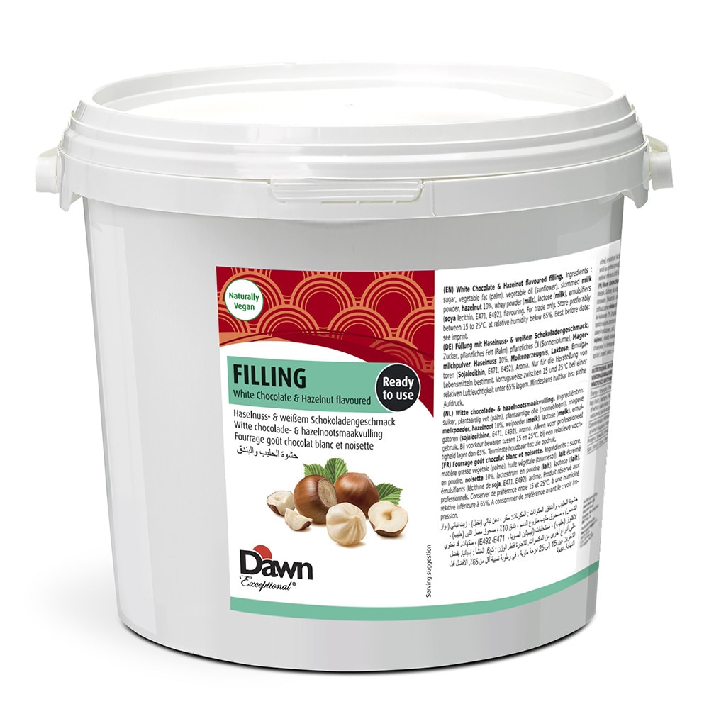 Dawn Foods - White Chocolate & Hazelnut Flavoured Filling - 6kg